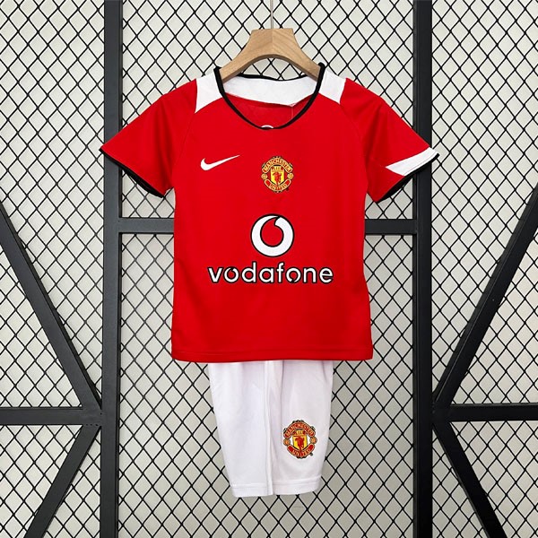 Camiseta Manchester United Primera Equipación Niño Retro 2005 2006